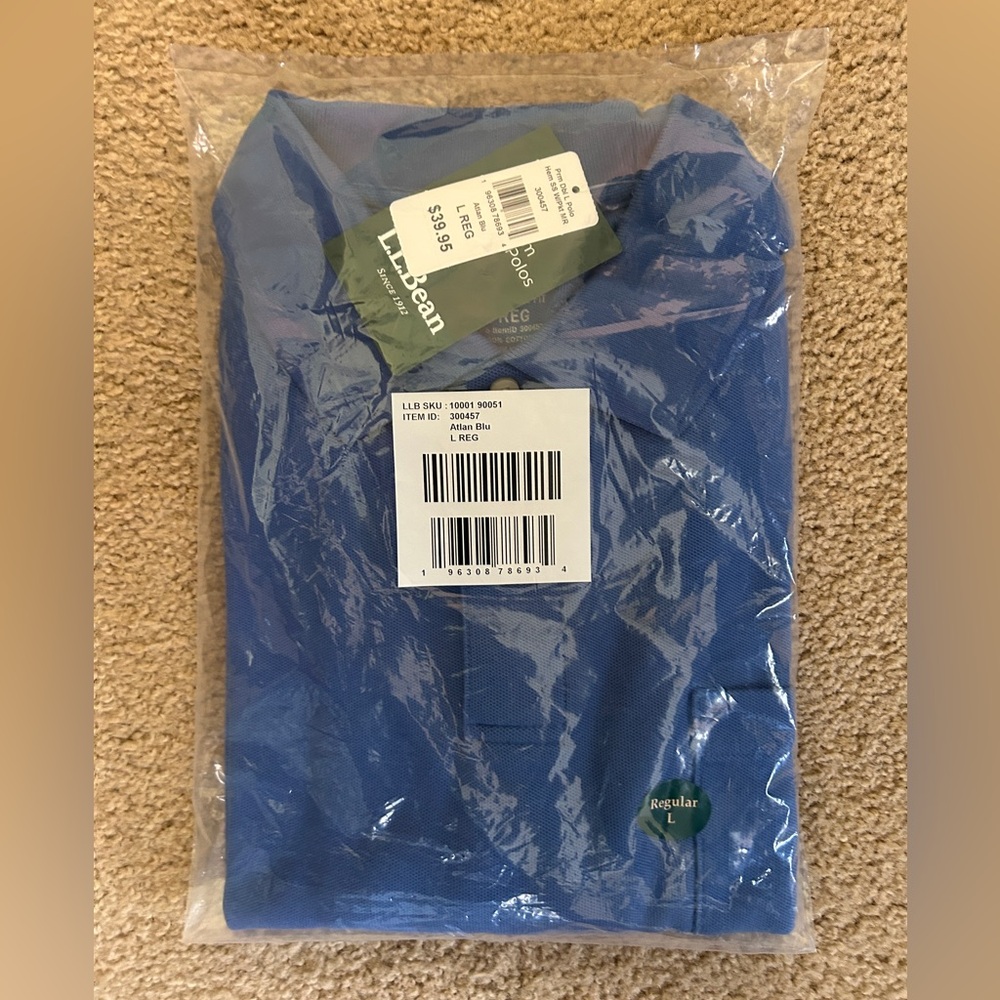 L. L Bean Double L Polo Short Sleeve NEW
